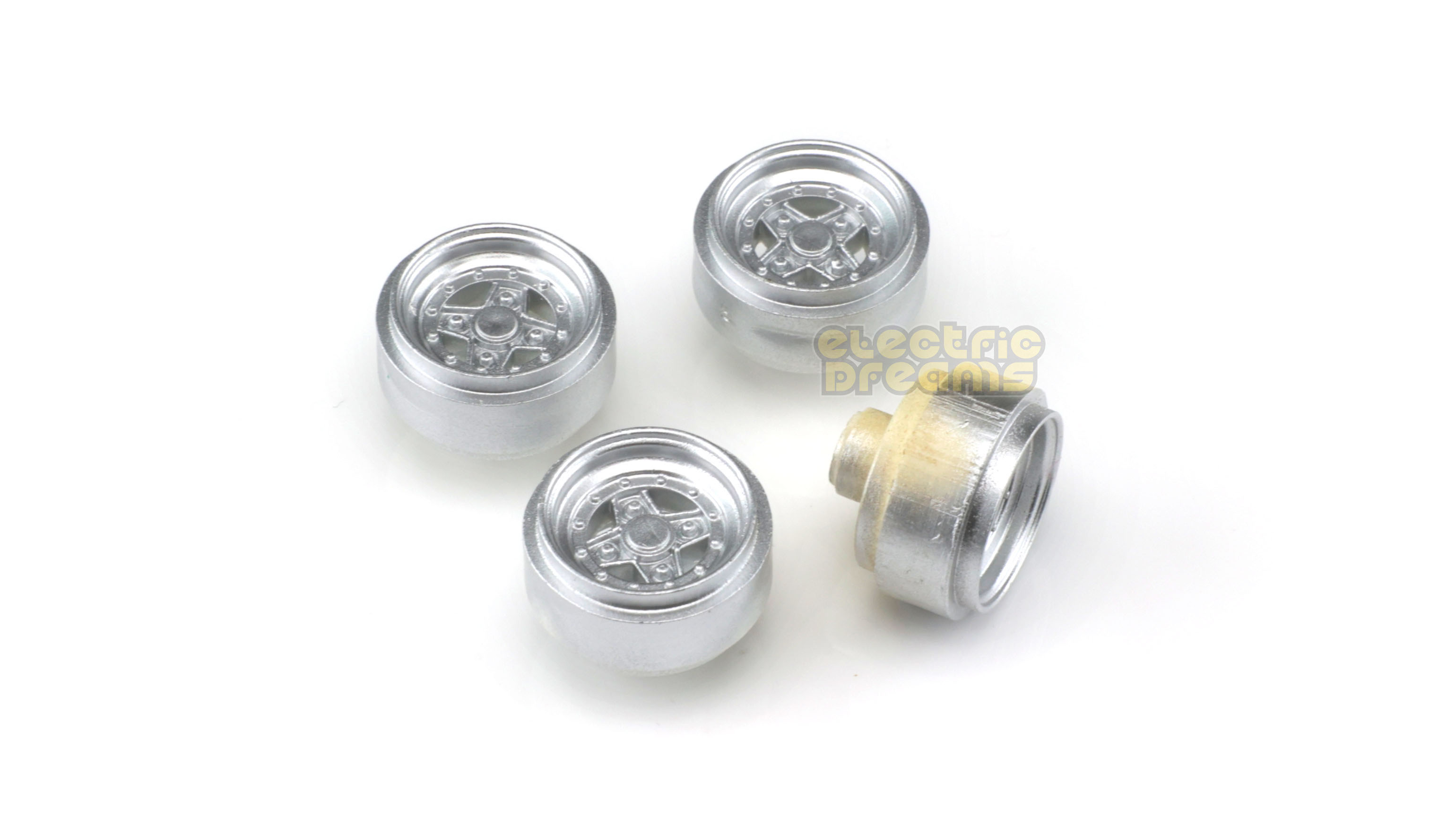 Team Slot 59033 - Pack of 4 Wheels - Gotti 73A Silver